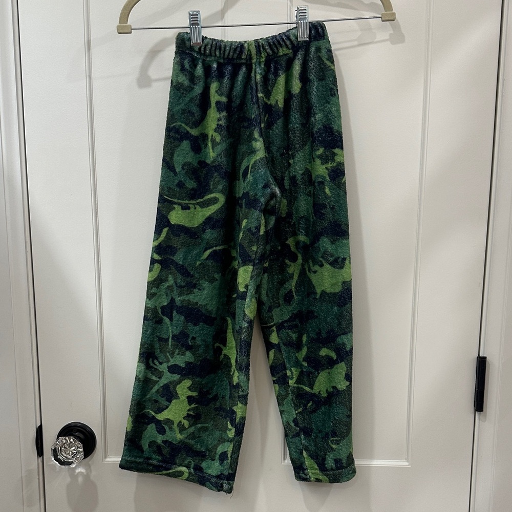 Cozy Green Camouflage Kids Pajama Bottoms